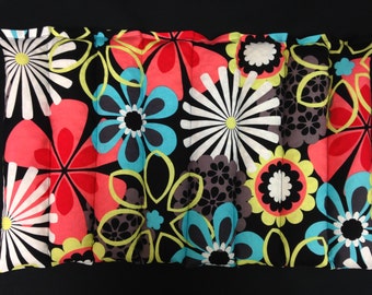 Corn Heating Pad, Microwavable Corn Bag, Cramp Relief Heat Pack, Hot Cold Fitness Therapy - Flower Shower Tangerine