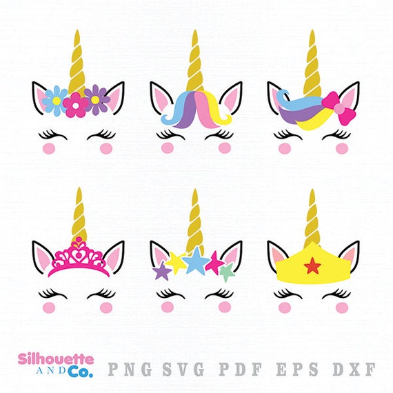 Unicorn Faces SVG DXF Face Unicorn Clipart Unicorn svg