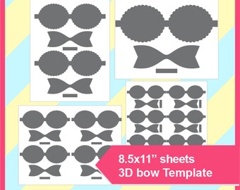 Bow template | Etsy