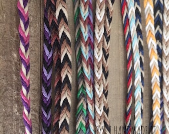 Three Color - Chevron Hemp Anklets - Kids to Adult sizes