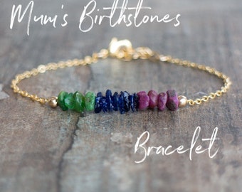 Mothers Day Gift, Personalized Mom Bracelet, Custom Bracelet, Gift for Mom, Family Birthstone Bracelet, Gemstone Jewelry, Grandma Bracelet