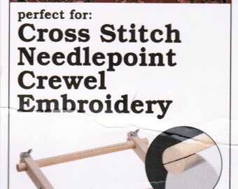 Hardwood Split Rail Scroll Frame F.A. Edmunds 6x12 For Cross Stitch, Needlepoint, Crewel Embroidery