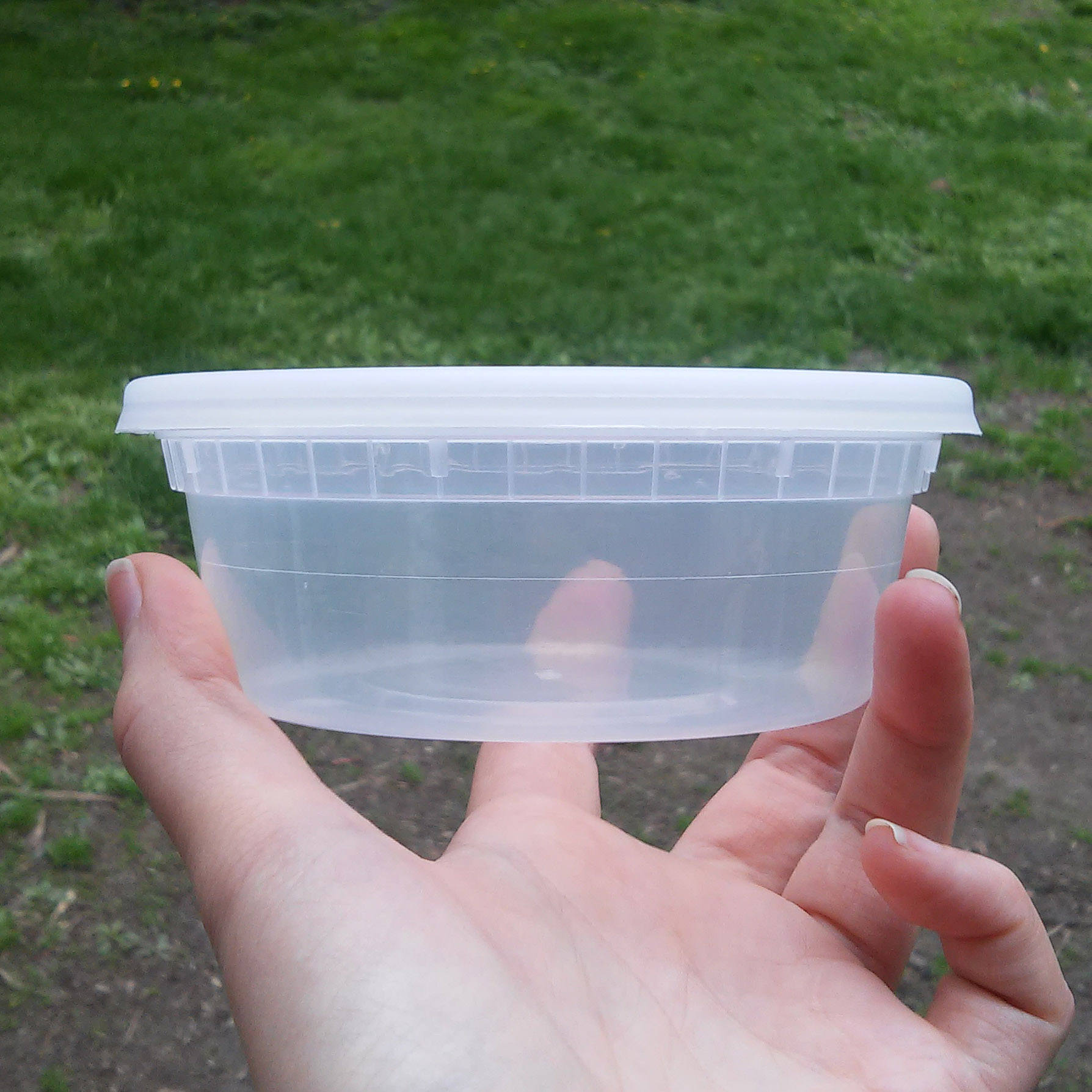 8 oz plastic containers with lids clear slime container