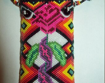 Hand Beaded Medicine Bag Necklace