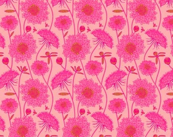 Sweet Dreams by Anna Maria Horner for Free Spirit - Lacey - Bubblegum - 1/2 yard Cotton Quilt Fabric