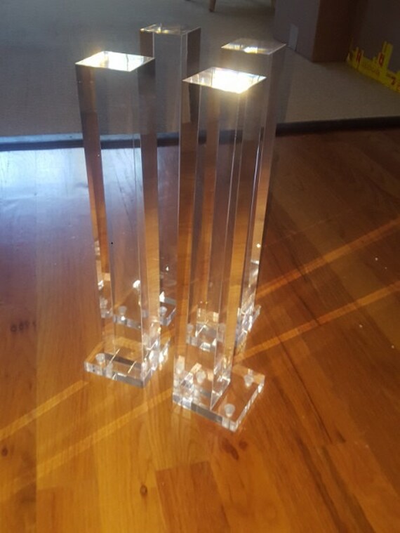 Acrylic Lucite Bench Legs 14 Set Of 4