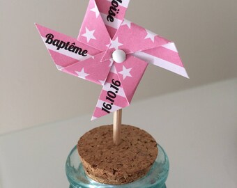 Windmill on sheer pink