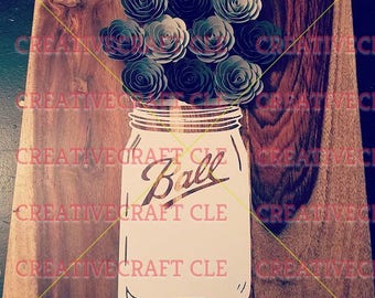 Mason Jar SVG digital download cut file ball mason jar