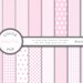 Pastel Pink Digital Paper - Baby Girl Digital Paper - Instant Download - Commercial Use CU - pink chevron, pink polka dots, pin