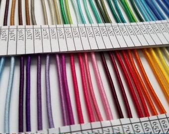 US Seller - choose yardage - 120 shades! - 2mm Elastic Cord - Perfect size for Traveler's Notebooks