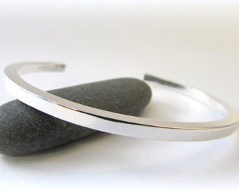 Sterling Silver Bracelet. Silver cuff bracelet. Cuff bracelet. Maine jewelry. Modern Silver Jewelry. Hammered silver. Silver Bracelet