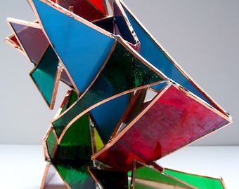 Ostentatious 3D Stained Glass Sculpture