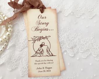 wedding bookmark etsy bookmark wedding favors