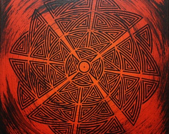 Modern painting: tribal Orange.
