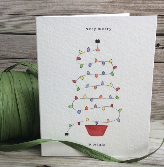 Items similar to Handmade Christmas card. Holiday greeting card