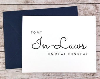 Wedding Card to Your Future In-Laws Thank You for Raising