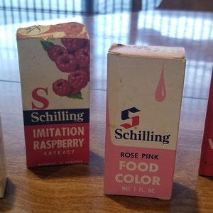 Vintage Schilling and French's baking items