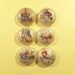 Vintage set of 6 Nursery rhyme buttons.