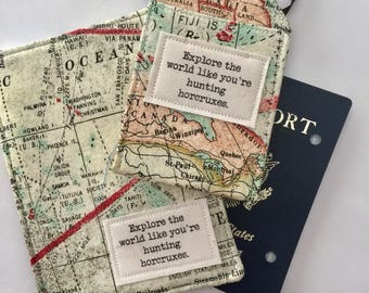 Passport Cover, Luggage Tag, Travel Set, Harry Potter Fan Gift, Graduation Gift, Travel Accessory, Passport Holder, Passport Wallet
