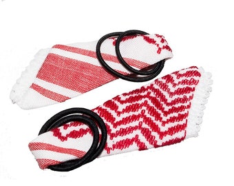 Handmade and Hand Stitched - 100% Cotton - Keffiyeh and Agal Magnet - (1.5" x 4" x 0.2") - Sold as a Pair