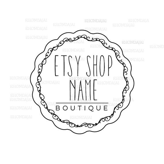 Business Logo Black and White Logo Shop Logo Etsy