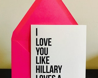 Hillary Clinton | Mother's Day Card | Pantsuit | Single Greeting Card