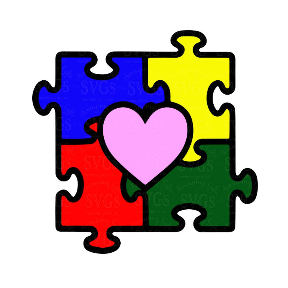 Download SVG - Autism SVG - Autism Heart Puzzle - Autism Awareness ...