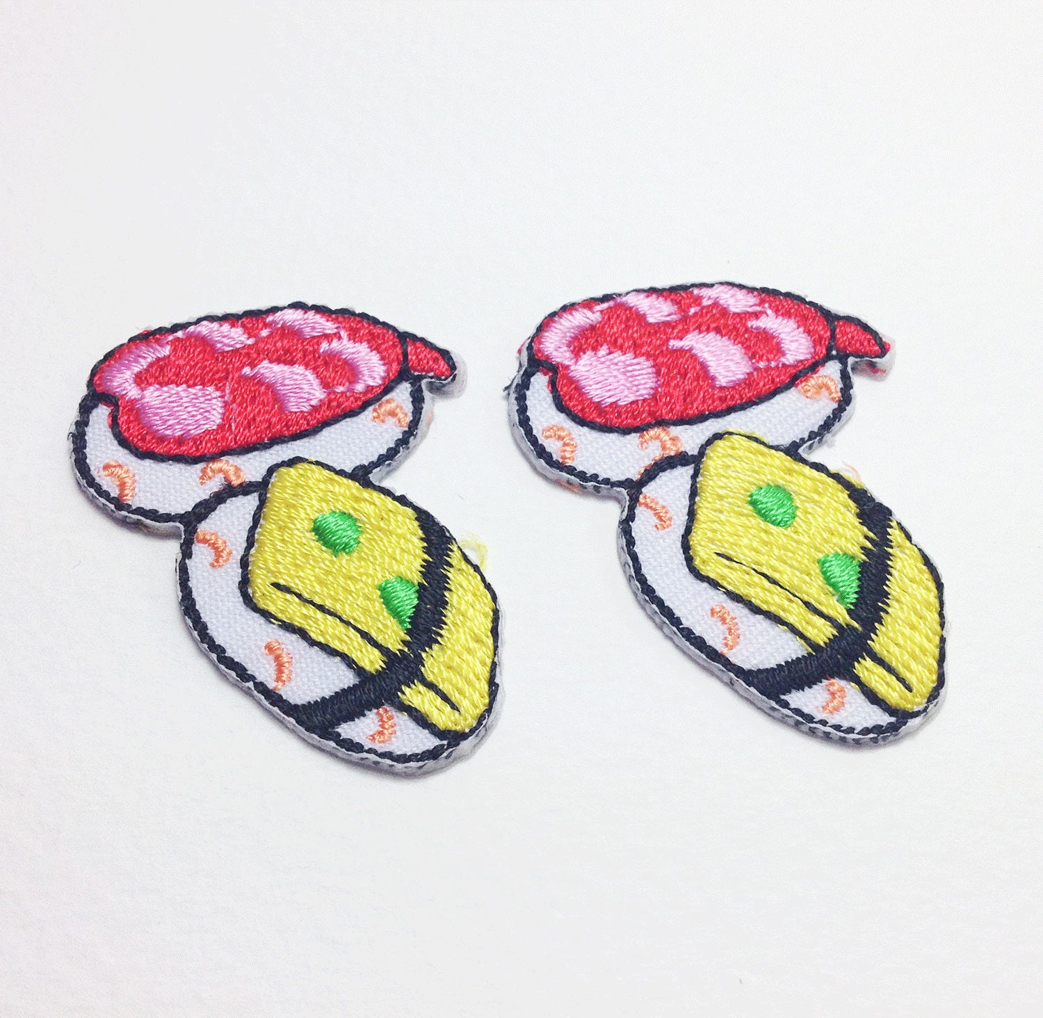 2 pieces Sushi patch Small sushi iron on patch from 