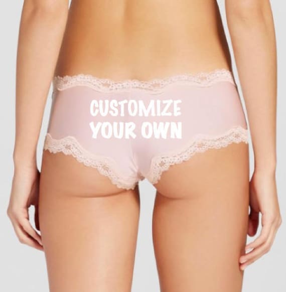Custom Bridal Shower Light Pink Panties * FAST SHIPPING *