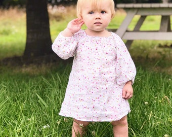 PDF Pattern - Peasant Dress - Babies/Toddlers - Sizes Newborn to 5-6T - Instant Download - Easy Photo Tutorial