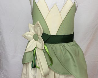 Tiana from the Princess and the Frog-inspired Tank Top Dress, size 2, 3, 4 and 5 (ages 2-3, 3-4, 4-5, 5-6)