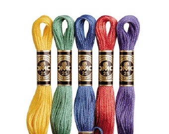 DMC Threads/Floss Skeins, Pick Your Own Colours 1 - 20 skeins, cross stitch threads, embroidery floss, NEW DMC clolours available