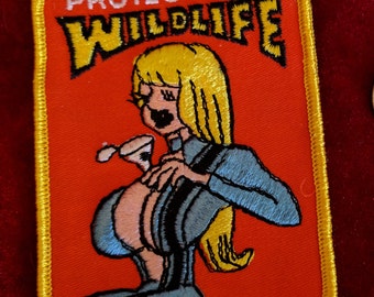 Protect Our Wildlife Vintage Embroidered Patch