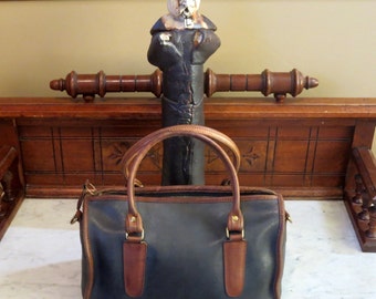 Etsy BDay Sale Coach Madison Satchel Spectator Navy And Tabac Doctor Bag Style No 6765- U.S.A. Made- Gc -No Strap