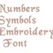 Machine Embroidery Font Designs - Font Letters, Numbers, Symbols Font Alphabet - 0.5,0.75 inch Sizes