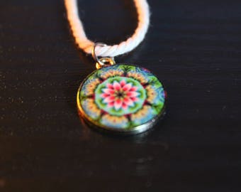 Lotus Mandala Charm Necklace