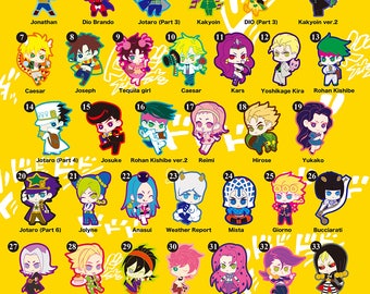 JOJO'S BIZARRE ADVENTURE Cartoon Rubber keychain ジョジョの奇妙な冒険 ラバーストラップ ( 同人 グッズ )