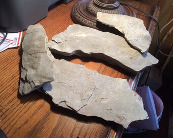 4 pieces of real slate rocks for Aquariums or Terrariums, Reptile rocks, real slate