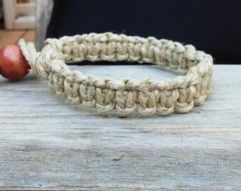Thick Hemp Bracelet, Surfer Phatty Bracelet, Mens bracelet, Natural Hemp, Hippie Bracelet, Phat Hemp Jewelry, Beach Bracelet, Gifts for Men