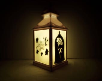 Beauty and the beast lantern, night light