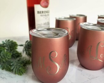 gold wine tumbler