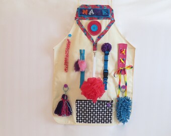 PREMADE & READY to SHIP: Activity Apron/ Fidget Apron/ Busy Apron for the elderly and those with Dementia / Alzheimer's
