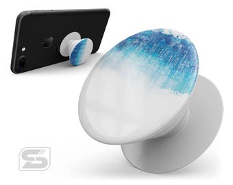 Faded Blue Watercolor Strokes - Skin Decal Kit for the PopSocket Smartphone & Tablet Stand