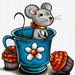 Tea Mouse Digital Stamp by Sasayaki Glitter