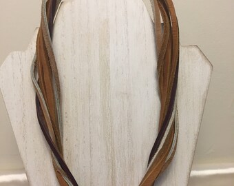 Twisted Necklace in Chunky Leather