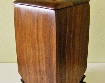 Urn, Wood Urn, Adult Urn, Walnut Keepsake, Funeral Urn, One Of A Kind, Cremation Ashes