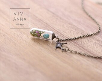 Bird's Nest vintage necklace with k459