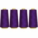 4 Big Cones Deep Purple Serger Sewing Thread 2750 Yd Tex 27 40s2 - Threadart