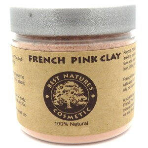 French Pink Clay. Delicately cleanse the skin, mildest of all the clays and works well for sensitive, mature, oily or acne-prone skin.