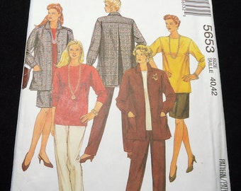 Easy McCall's Woman's Jacket, Top, Skirt, And Pants Pattern 5653 Size 40, 42